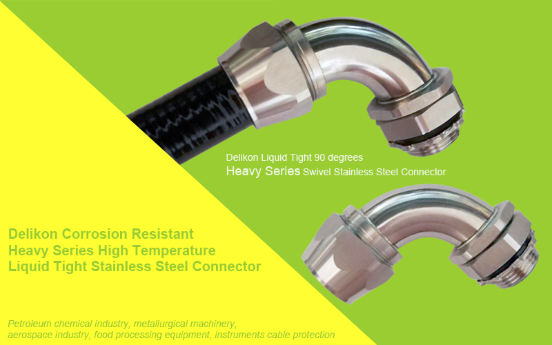 [CN] Delikon heavy duty Heavy Series high strength High Temperature corrosion resistant Stainless Steel Liquid Tight Connector