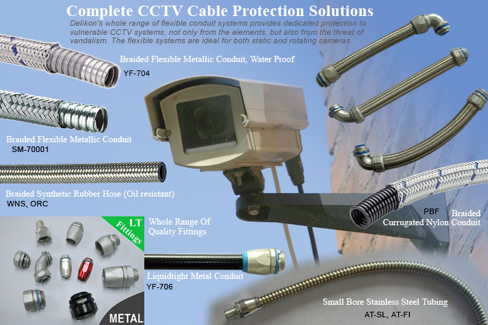[CN] Delikon Flexible Conduit flexible conduit fittings For CCTV cable Protection Solutions 